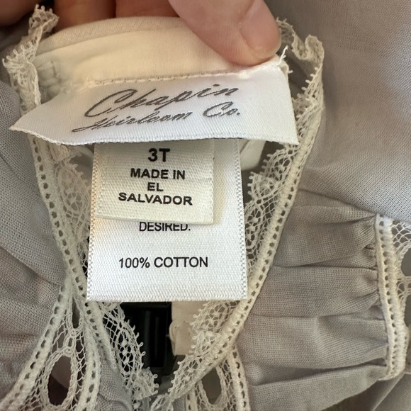 NWT! Toddler beautiful grey dress with white lace trim. Kept in plastic bag! - Picture 13 of 14